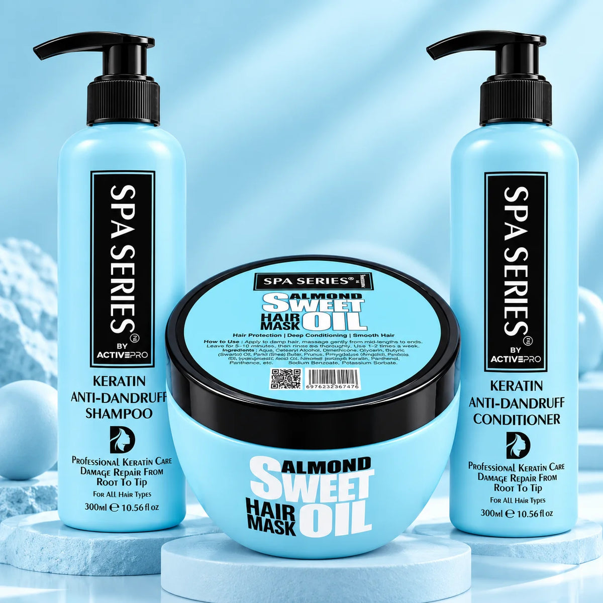 Keratin Anti-Dandruff Hair Care Trio | Spa Series by Active Pro