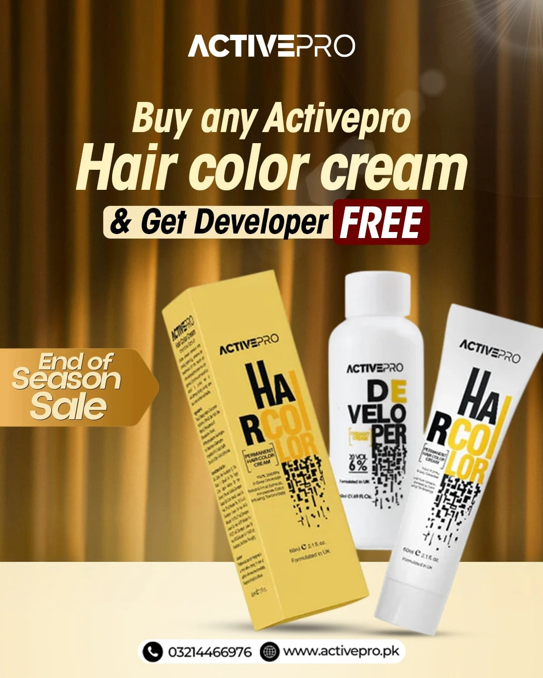 Buy Hair Color Cream And Get 60ml Developer Free